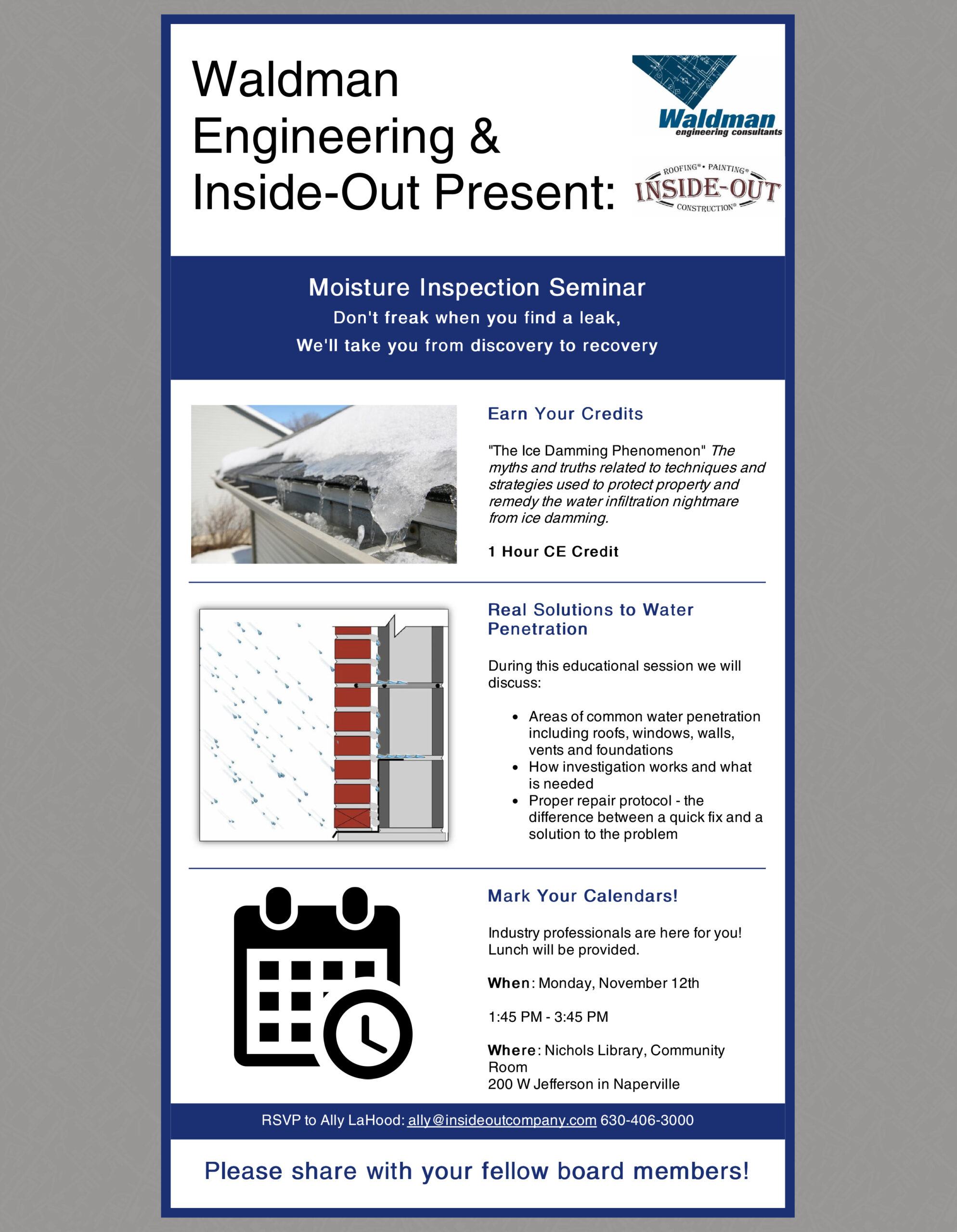 WEC and Inside-Out Team Up for Moisture Investigation Seminar